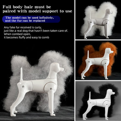 Teddy Pet simulation hair beauty fake beautician practicing dog standard Teddy full body fake head, skeleton model?pet groomer
