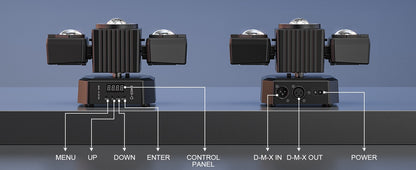 Datewink 65W Two-armed Moving Head Lights RGBW LED Stage Lighting Effect Projector DMX Remote Control For DJ Disco Wedding Party