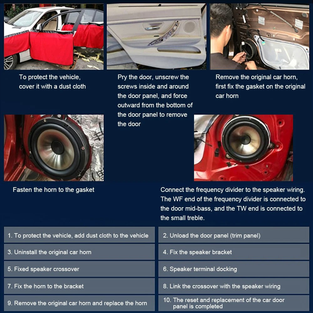 Automotivo Áudio para Carro Tunado Alto-falante de Grave Médio e Pesado Ultrafino Buzina de Alto-falante Modificado 6 Polegadas 600W 2 Vias Faixa de Frequência Completa