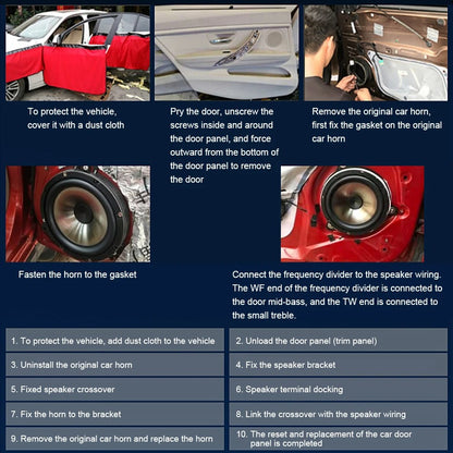Automotivo Áudio para Carro Tunado Alto-falante de Grave Médio e Pesado Ultrafino Buzina de Alto-falante Modificado 6 Polegadas 600W 2 Vias Faixa de Frequência Completa