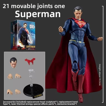 Série Original Autêntica de Colecionador DC Comics FondJoy: Bonecos de 7 polegadas Batman, Superman, Ciborgue, Arlequina, Mulher-Maravilha, Coringa