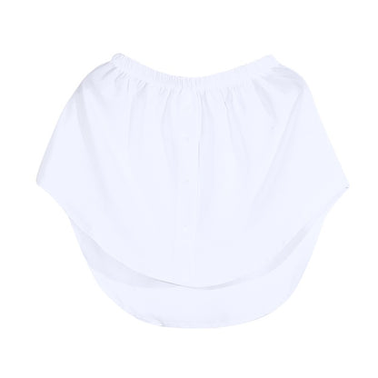 Detachable Underskirt Women Fake Shirt Irregular Skirt Tail Blouse Hem Cotton Extender Fake Hem Mini Skirt Fake Hem 6 Sizes