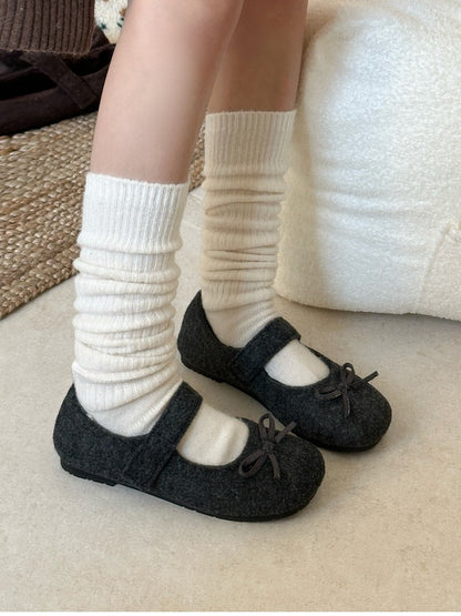 Autumn Woolen Fabric Women Flats Shoes Fashion Shoes Ladies Comfort Outdoor Warm Cotton Fur Shoes