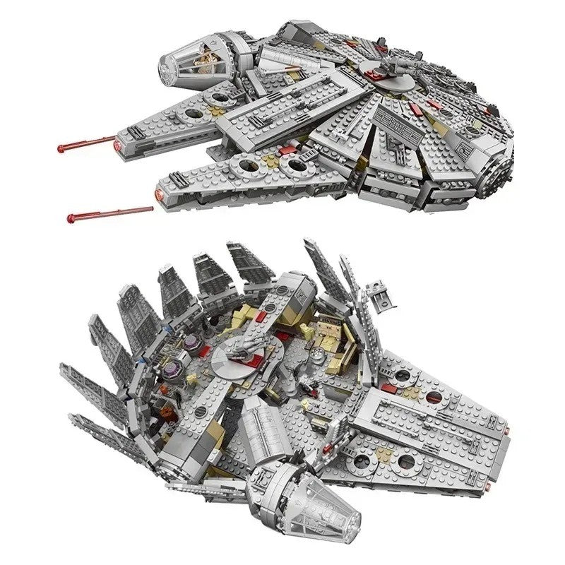 Em Estoque 1381 Peças Nave Espacial Millennium Guerra Espacial Conjunto Falcão Alienígena MINI 75105 Modelo de Blocos de Montar Tijolos Brinquedo de Presente