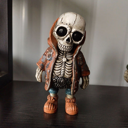 Cool Skeleton Dolls Figurines Skull Resin Statue  Halloween Party Decoration Home Accessories Living Room Bedroom Gift
