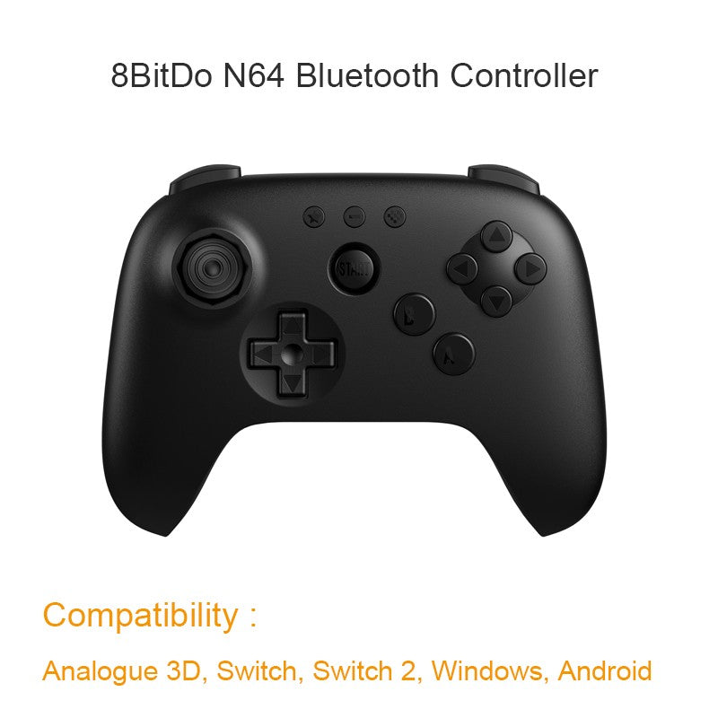 8BitDo N64 Bluetooth Controller for Analogue 3D, Nintendo Switch, Switch 2, Gaming Joystick Gamepad for Windows and Android