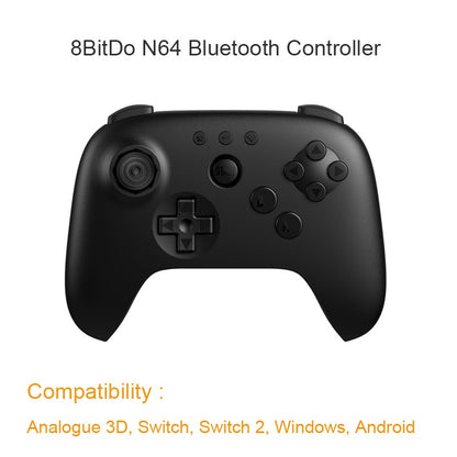 8BitDo N64 Bluetooth Controller for Analogue 3D, Nintendo Switch, Switch 2, Gaming Joystick Gamepad for Windows and Android