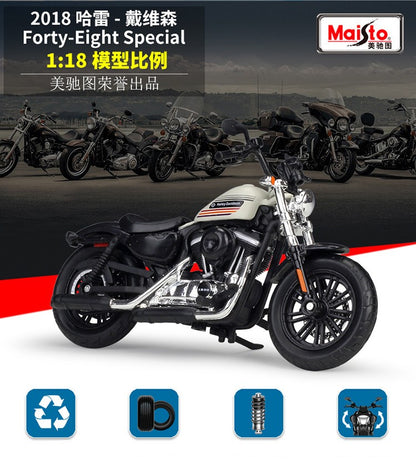 Maisto 1:18 Harley 2018 Forty-Eight Special Liga Racing Modelo de Moto de Rua Diecast Metal Modelo de Moto Esportiva Presente Infantil