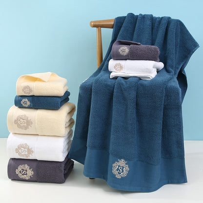 1/5/10PCS Bathroom Cotton Towel 35x75cm 70x140cm Hand Face Bath Towel Soft Gift Absorbent Sport Absorbent Towel ?? ?? Blue White