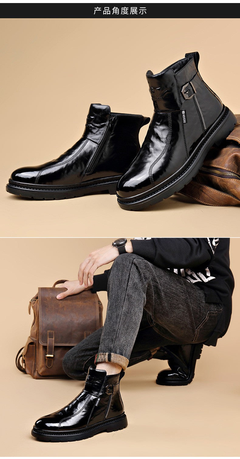 British-style Men's Casual Retro Chelsea Boots for Men Autumn Winter Cow Leather Shoes Male Fashion New Designer Ankle Boots Man