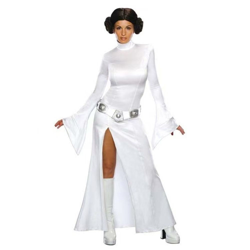 ostume de cosplay de batterie de jeu d'anime pour les femmes, costume de cosplay de document solide simple, manches longues, fen