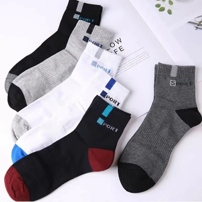 5/10 Pairs Breathable Cotton Sports Stockings Men Bamboo Fiber Autumn Winter Men Socks Sweat Absorption Deodorant Business Sox