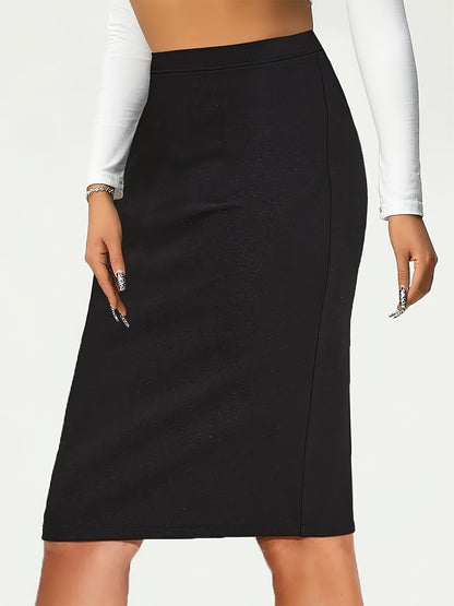 New summer and autumn 2024 plus size women's skirt with fashionable, elegant and temperament style and solid color.