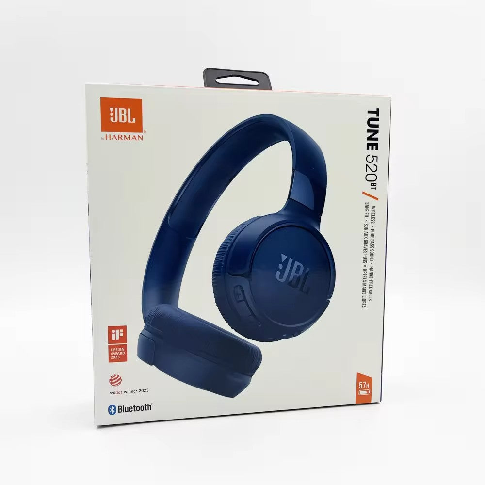 Fone de ouvido JBL Tune 520BT T520BT 100% Original sem fio Bluetooth 5.3 com conexão multiponto e suporte para Siri e Google Assistant
