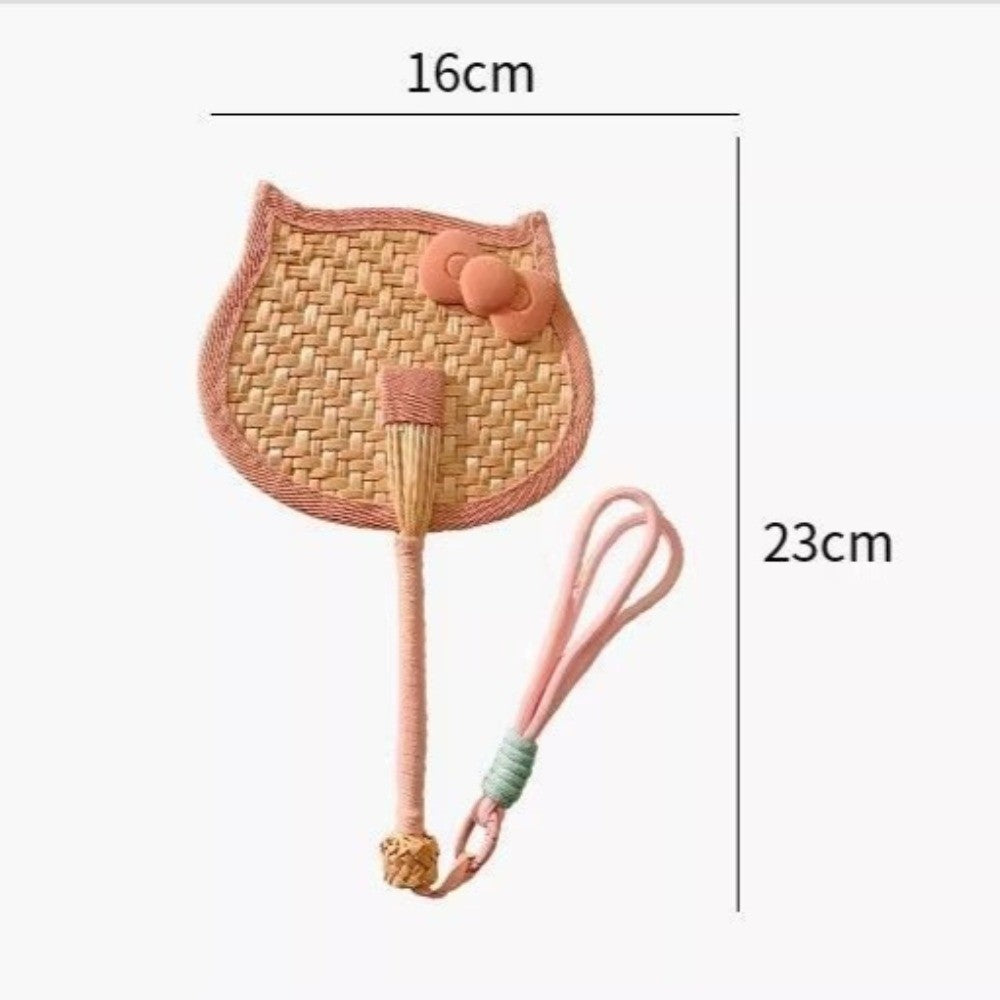 1-5Pcs Cute Handwoven Portable Fans Suitable Summer Beach Parties Birthday Wedding Carnival Party Gifts Photo Props Giveaways