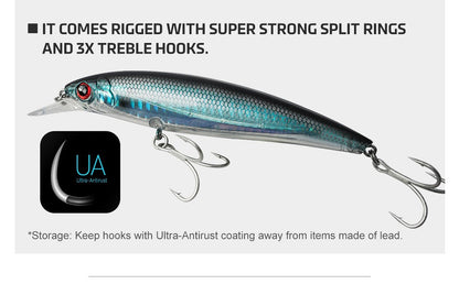 Noeby 100mmm 14g 120mm 22g Jerkbait Fishing Lures Floating Minnow Long Cast Wobblers Artificial Bait for Bass Sea Fishing Lure
