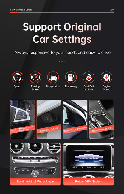 Tela multimídia Linux CarPlay sem fio Android Auto para Mercedes-Benz W205 W176 GLC A C Classe V W447 CLA GLA 2015-2018 NTG5.0