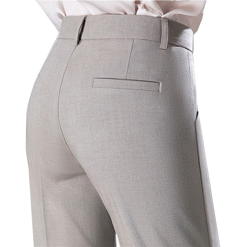 New Autumn Women's Suit Pants, Black Gray Khaki Pantalones Spring Female Slim Trousers, Asian Size 26 27 28 29 30 31 32 33