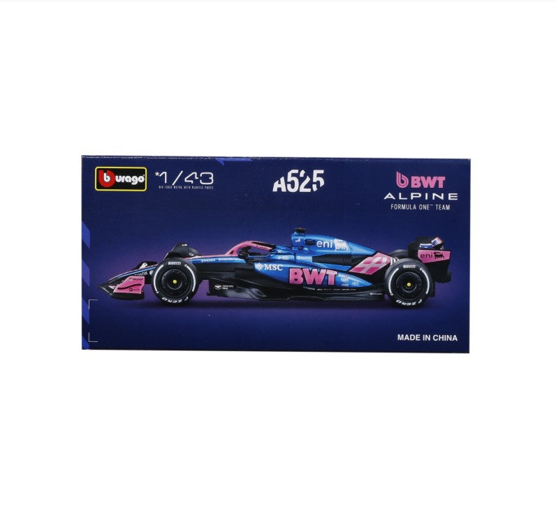 Bburago 1:43 Carro de Fórmula 1 McLaren Mercedes Ferrari SF25 Redbull Racing AlpineA525 Miniatura Colecionável de Metal Fundido Verstappen