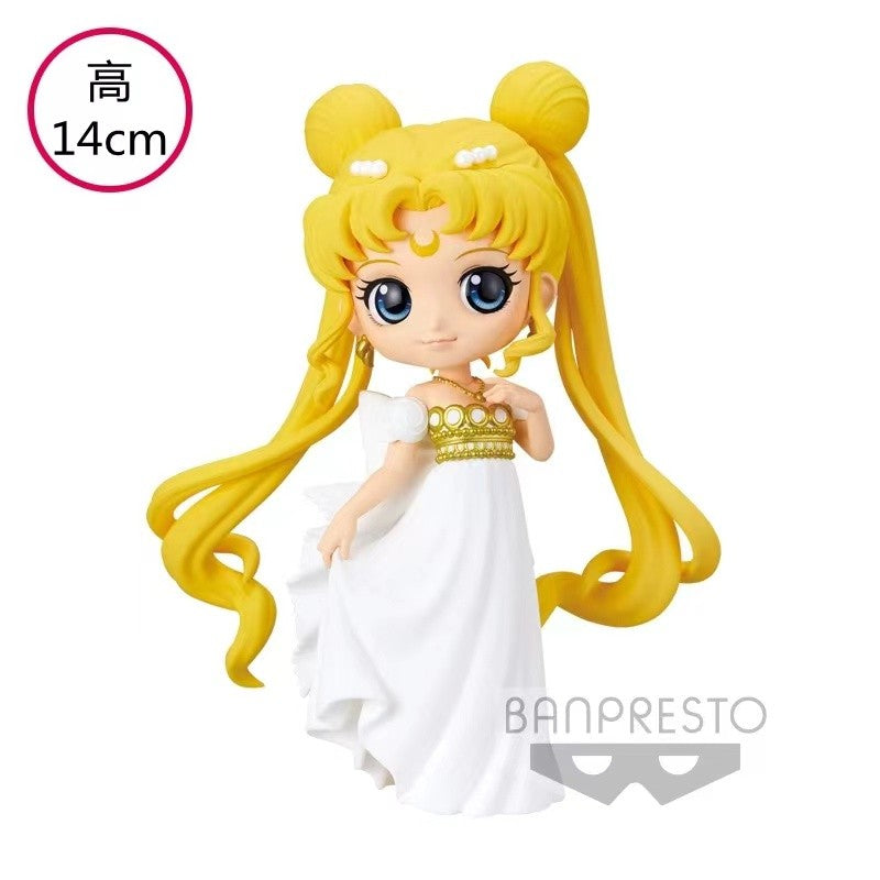 Em Estoque Original Qposket Chibiusa Sailor Moon Tsukino Usagi Kino Makoto PVC Miku Q Posket Brinquedos Fofos Anime Bonecos de Ação Presente