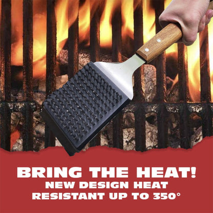 Steel BBQ Brush Grill and Scraper BBQ Cleaner Brush Perfect Tools - Rust Resistant Stainless Steel Barbecue Cleaner