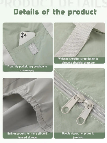 Waterproof Foldable Travel Duffle Bag Large Capacity Carry On Tote Luggage Storage Bag with Multiple Pockets