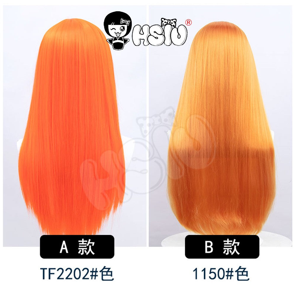 ?HSIU Brand?26 Colors 60cm Long Straight Hair Pink Gray  White purple Black pink Fiber synthetic wig + Free brand wig net