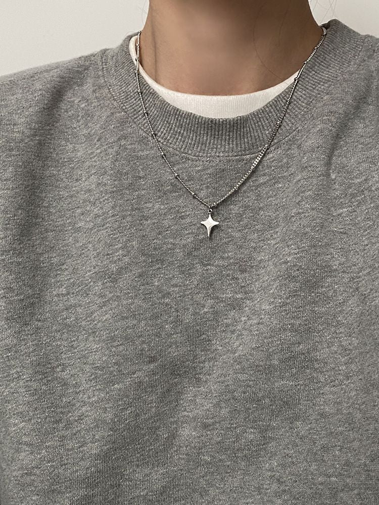 Colar Gargantilha Simples da Moda com Pingente de Estrela Vazada Acessórios de Joias para o Pescoço Colar de Corrente para Festa da Moda Masculina Feminina