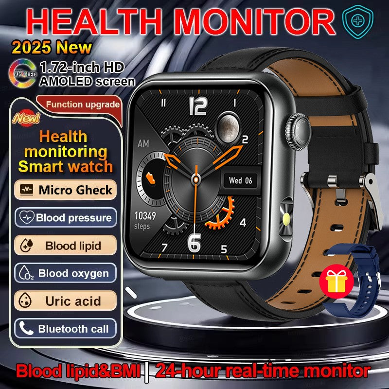 2025 Novo Smartwatch Feminino de LED com IA, Diagnóstico Inteligente, Monitor de Saúde HRV+PPG, Pressão Arterial, Oxigênio no Sangue, IP68, NFC?
