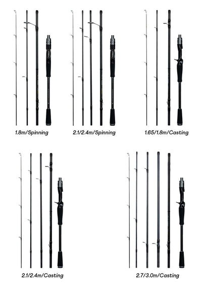 Vara de Pesca de Isca MAXIMUS 1.8m 2.1m 2.4m 2.7m 3.0m Carbono 30T Spinning Baitcasting Guia FUJI Viagem Casting 3-35g L/M/MH BIUTIFU
