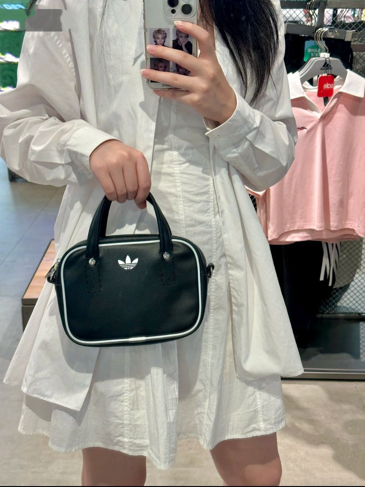 Clover men's and women's fashionable contrasting small square bags, sports single shoulder hand-held crossbody bags