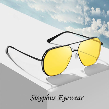 Aviator Sunglasses for Men, Anti-Uv Polarized Sunglasses for Driving, Men's Driving Glasses