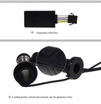 Novos Punhos Aquecidos Universais para Moto 22mm Punhos Moldados Aquecedores de ATV Ajuste de Temperatura Guidão Quente