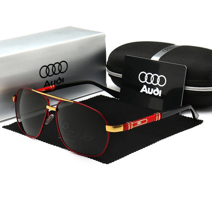 Óculos de Sol Audi Polarizados UV400 para Dirigir Masculino/Feminino Armação Quadrada Atacado Presente para Entusiastas de Automóveis