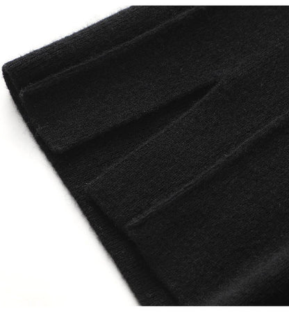 High Waist Wide Leg Woolen Pants Women's Loose Casual Black Long Trousers Autumn Fashion Elegant Commuting Style