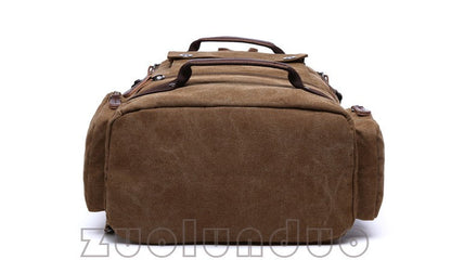 Mochila Masculina Vintage Lona Mochila Escolar Masculina Bolsas de Viagem Mochila de Grande Capacidade Mochila para Laptop Bolsa de Alta Qualidade