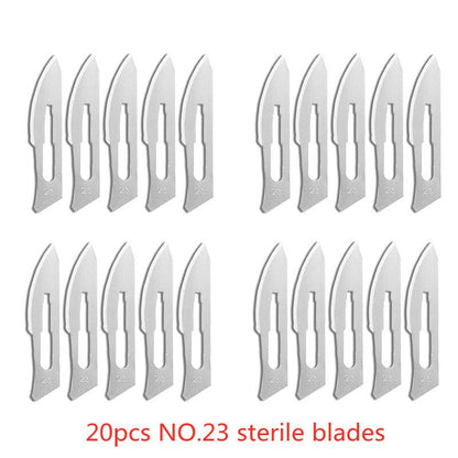 20-100pcs Carbon Steel Surgical Blades for DIY Cutting Phone Repair Carving Animal Eyebrow Grooming Maintenance Scalpel Knife