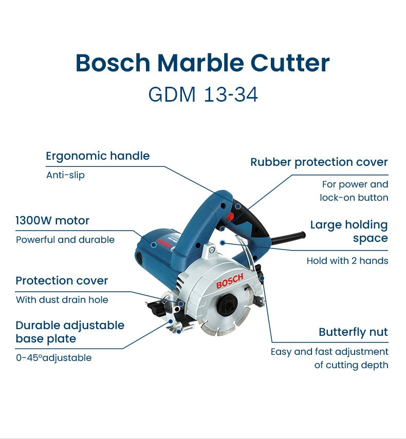 Serra de Mármore Bosch GDC 140 GDM 13-34 Profissional Serra Circular Elétrica Portátil Fabricação Precisa Sem Costura