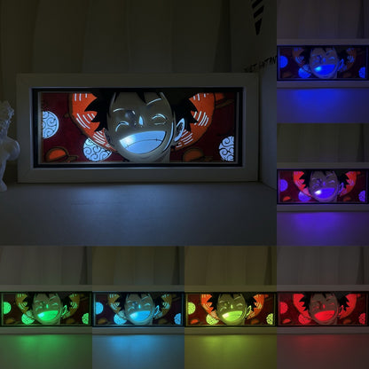 Anime Cartoon series paper-cut light room bedroom night light atmosphere light remote control colorful light box