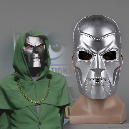 Movie Doctor Doom Cosplay Costume Mask Adult Unisex Helmet Visor Plastic Masks Accessory Headgear Halloween Carnival Props