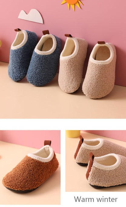 Evshine Curly Plush Children Shoes Super Warm Boys Girls Cotton Shoes Comfortable Casual Fuzzy Shoes Non-Slip Kids Cotton Shoes