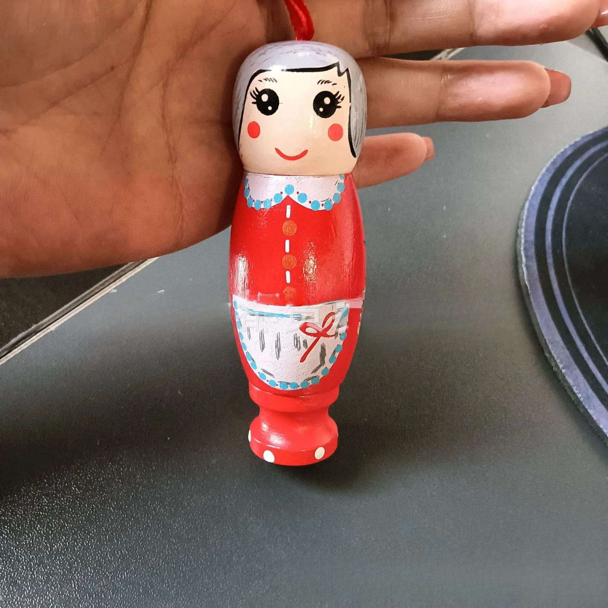 1pcs Funny Santa Claus Pendant, Christmas Ornaments, Funny Wooden Standing Santa Claus, Unique Christmas Craft Decorations