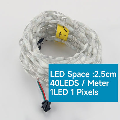 5V 12V WS2811 Clear Wire 3PIN Seed Pixel String Light for Fairy Lights Outdoor RGB Addressable Individually Garland Light