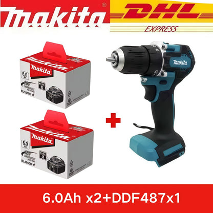 ?Makita DDF487 Parafusadeira 18V Furadeira de Impacto Sem Fio Elétrica Velocidade Variável Motor Brushless Ferramentas Elétricas Furadeira de Impacto