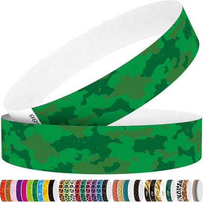 Red Flame 250pcs Tyvek Wristbands Colored Paper Event Wrist Bands Party Games Competitions Guest Gifts