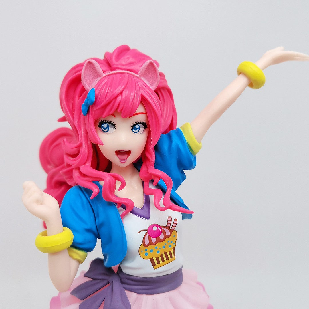 My little Pony Bishoujo Rarity Sunset Shimmer Applejack Twilight Sparkle Pinkie Pie Anime PVC Action Figure Toy Collection Doll