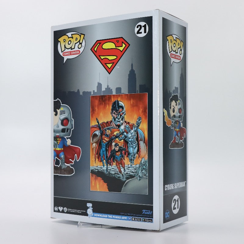 Boneco Original Funko POP DC Comic Cover Cyborg Superman Action Anime Figure 85º Aniversário Coleção Vinil Modelo Brinquedo de Presente para Crianças