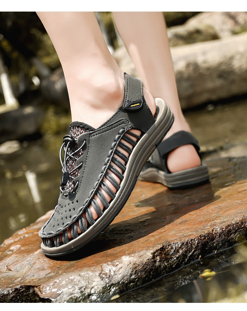 Summer New Sandals Fashion Handmade Weaving Casual Men Sandals Brand Designer Outdoor Walking Men's Shoes Summer Beach Shoes