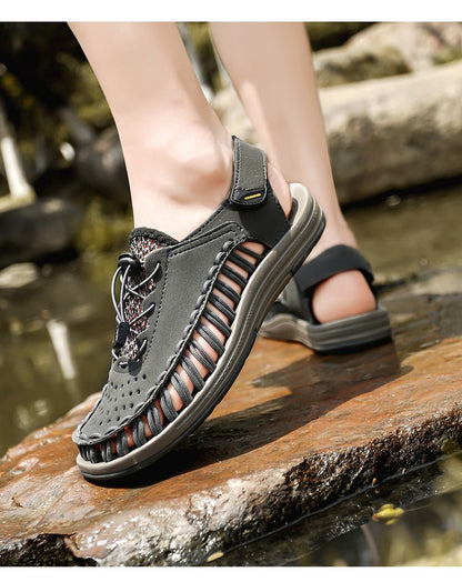 Summer New Sandals Fashion Handmade Weaving Casual Men Sandals Brand Designer Outdoor Walking Men's Shoes Summer Beach Shoes
