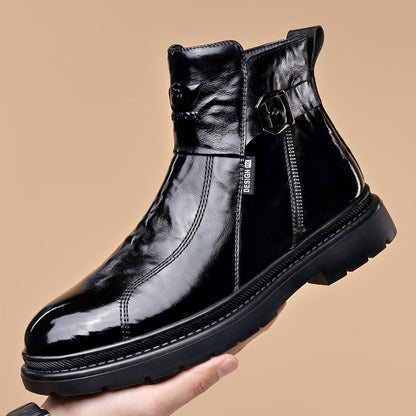 British-style Men's Casual Retro Chelsea Boots for Men Autumn Winter Cow Leather Shoes Male Fashion New Designer Ankle Boots Man